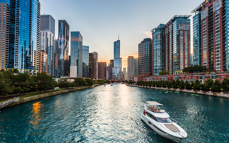 Chicago River from Lake Shore Drive