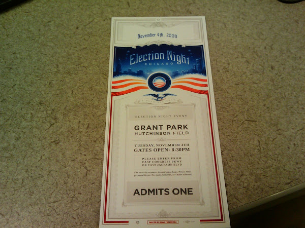 Obama Rally Grant Park ticket