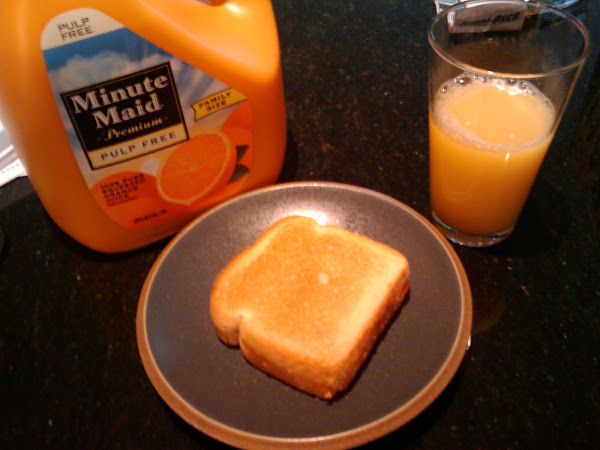 PBJ sandwich and Minute Maid