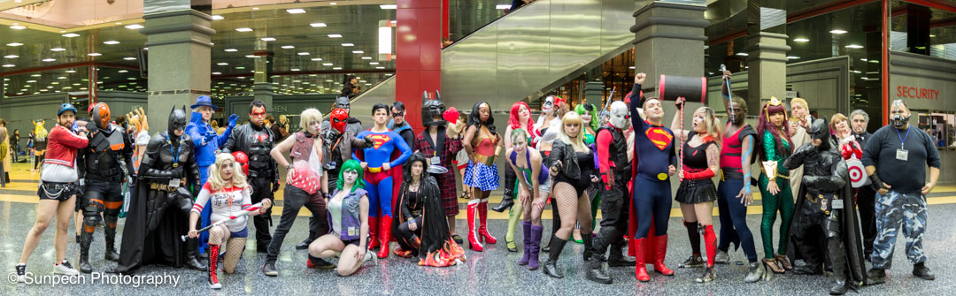 DC Cosplay group panorama