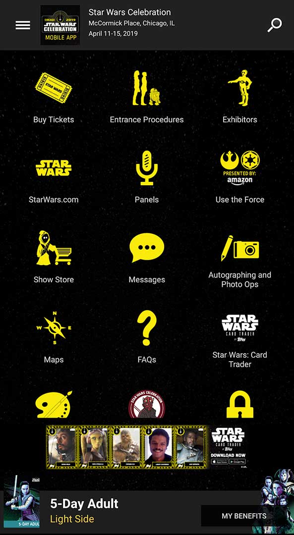 Star Wars Celebration Chicago Mobile App