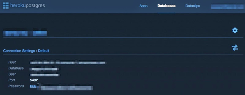 Heroku Postgres screenshot