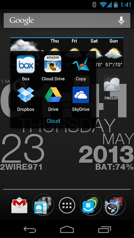 Screenshot of apps