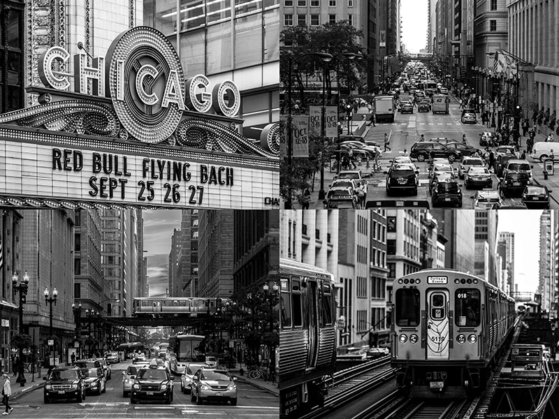 CTA Station Black and White