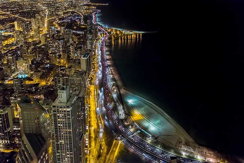 Lake Shore Drive from John Hancock Observatory