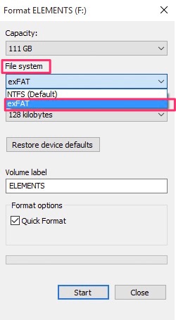 exfat format tool