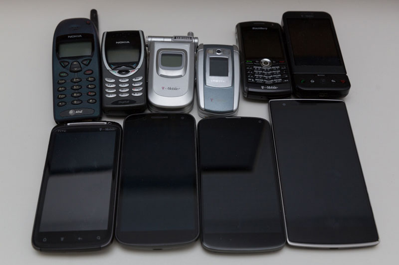Pile of phones
