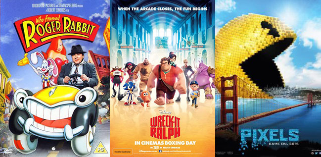 Who Framed Roger Rabbit, Wreck-it-Ralph, and Pixels