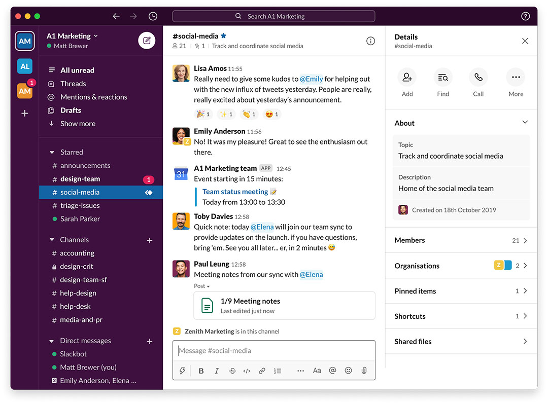 Slack screenshot