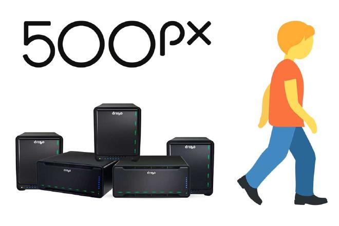 Leaving 500px and Drobo