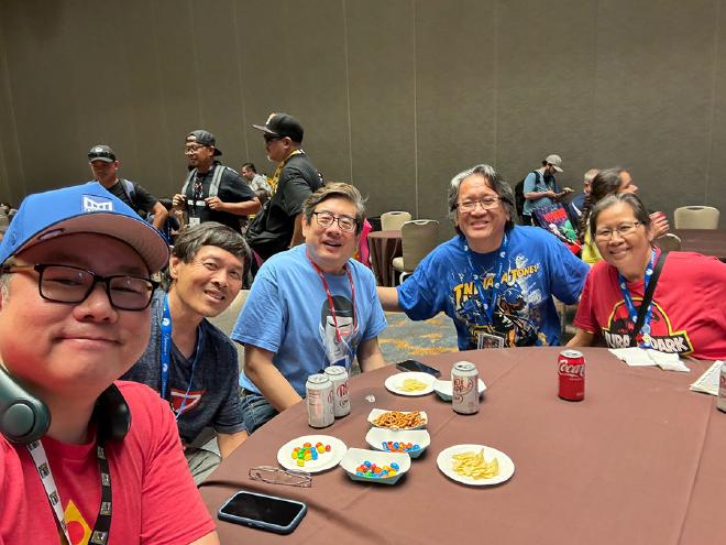 Selfie at hospitality suite
