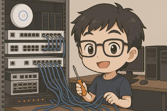 Chibi Steven at Home Lab (Generated with ChatGPT)
