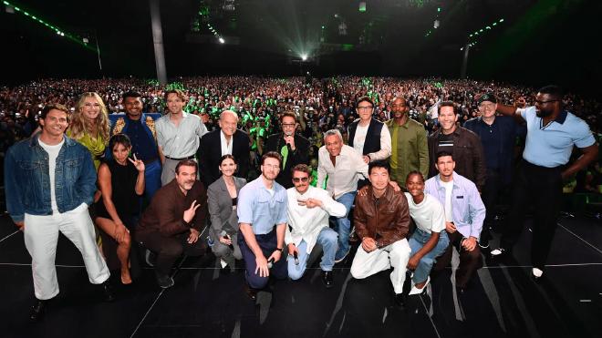 The cast of ‘Avengers: Doomsday’ on stage at San Diego Comic-Con 2026